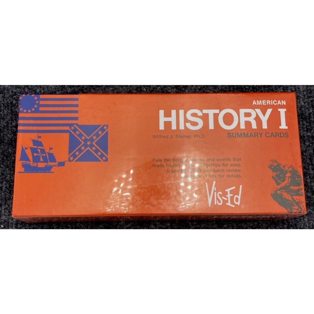 Vintage Vis-Ed American History I Summary Cards Flash Cards Study Guide Sealed